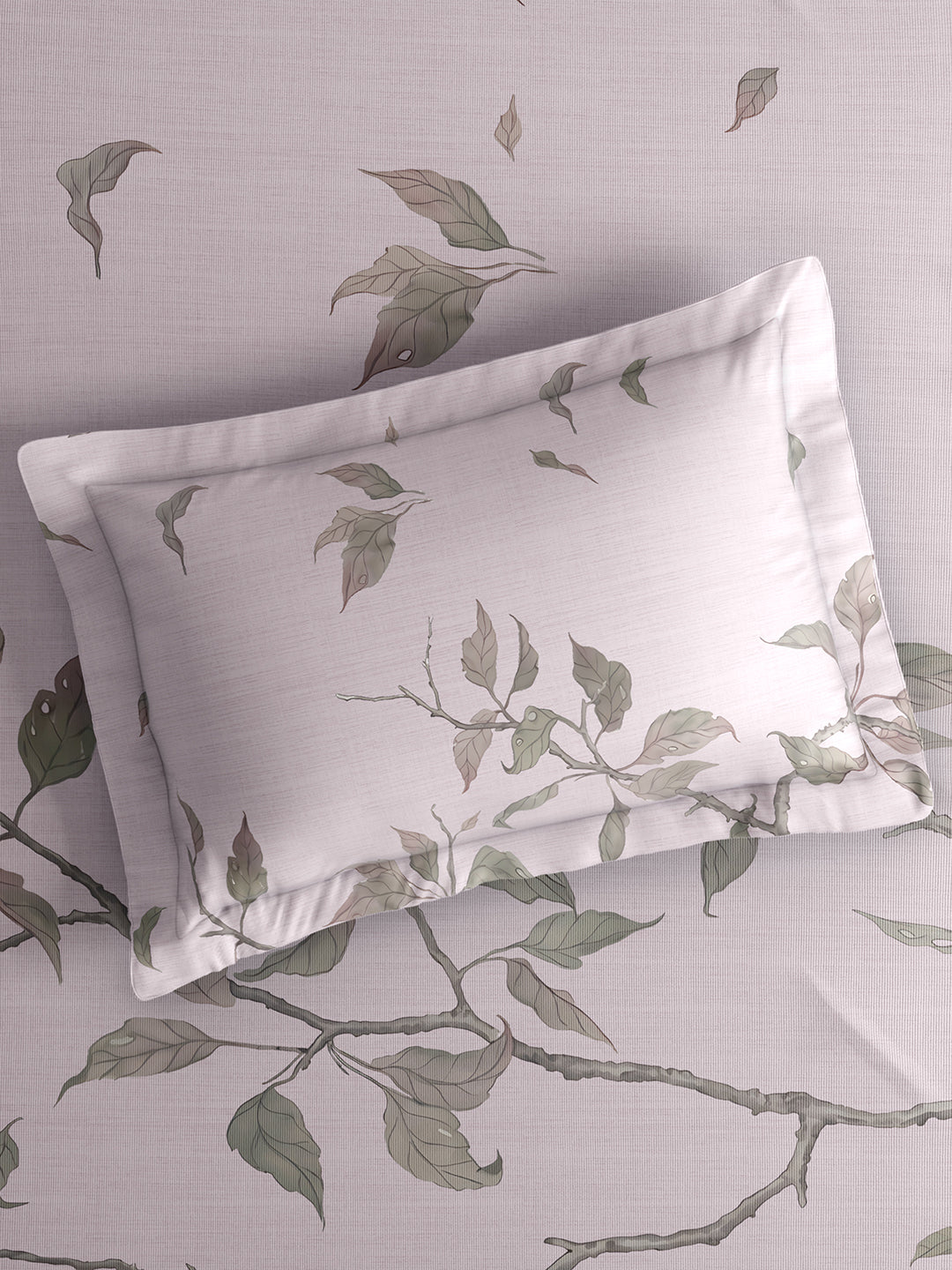 Royal Essence 100% Cotton King Bedsheet with 2 Pillow Covers | 400 TC Purple Floral Digitally Printed Bedsheet Set