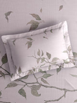 Royal Essence 100% Cotton King Bedsheet with 2 Pillow Covers | 400 TC Purple Floral Digitally Printed Bedsheet Set