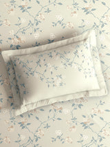 Monarch Grand 100% Cotton King Bedsheet with 2 Pillow Covers | Grey Floral Bedsheet Set