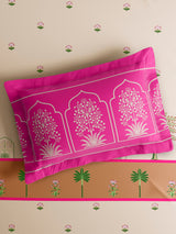 Embrace 100% Cotton King Bedsheet with 2 Pillow Covers | Pink & Beige Floral Bedsheet Set