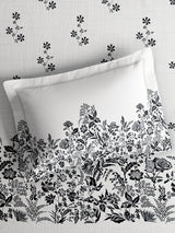Valatia 100% Cotton 200 TC King Bedsheet with 2 Pillow Covers | White Floral Bedsheet Set