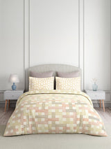 Valatia 100% Cotton King Bedsheet with 2 Pillow Covers | 200 TC Multicolor Geometrical Bedsheet Set