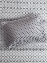 Valatia 100% Cotton King Bedsheet with 2 Pillow Covers | 200 TC Grey Geometrical Bedsheet Set