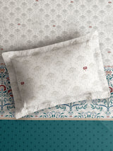 Valatia Tarang 100% Cotton Single Bedsheet with 1 Pillow Cover | 200 TC Blue Ethnic Print Bedsheet Set