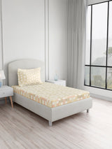 Valatia 100% Cotton Single Bedsheet with 1 Pillow Cover | Multicolor Geometrical 200 TC Bedsheet Set