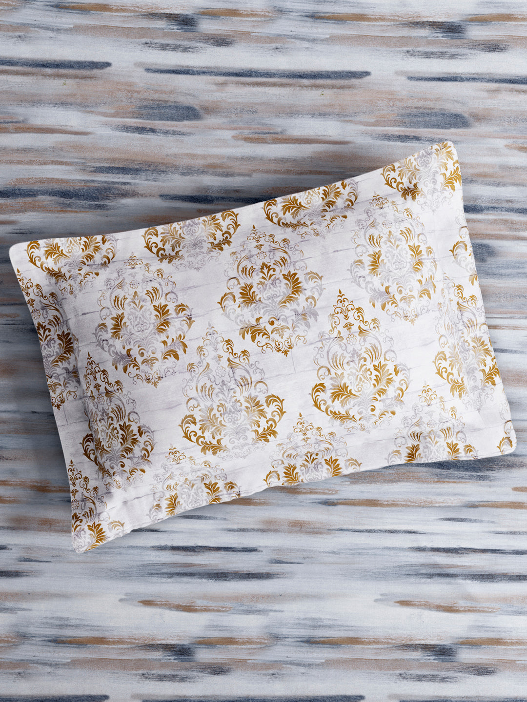 Vivara 100% Cotton King Bedsheet with 2 Pillow Covers | Grey Abstract Digitally Printed Bedsheet Set