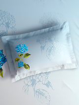 Vivara 100% Cotton King Bedsheet with 2 Pillow Covers | Blue Floral Digitally Printed Bedsheet Set