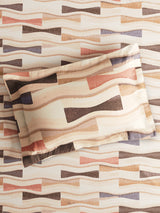Vivara 100% Cotton King Bedsheet with 2 Pillow Covers | Brown Geometric Digitally Printed Bedsheet Set