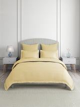 Emblem 100% Cotton 300 TC King Bedsheet with 2 Pillow Covers | Beige Stripes Bedsheet Set