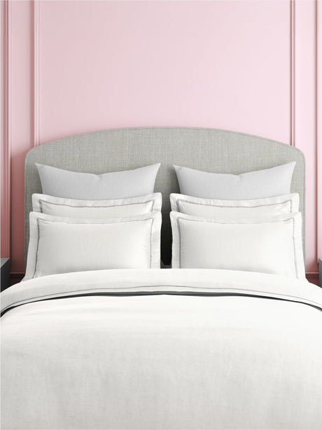 Premium Quality 100% Egyptian Cotton 1000 TC, White King Bedsheet with 4 Pillow Covers (Pearl Stitched), Infinity
