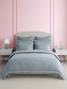 Premium Quality 100% Egyptian Cotton 1000 TC, Blue King Bedsheet with 4 Pillow Covers (Pearl Stitched), Infinity