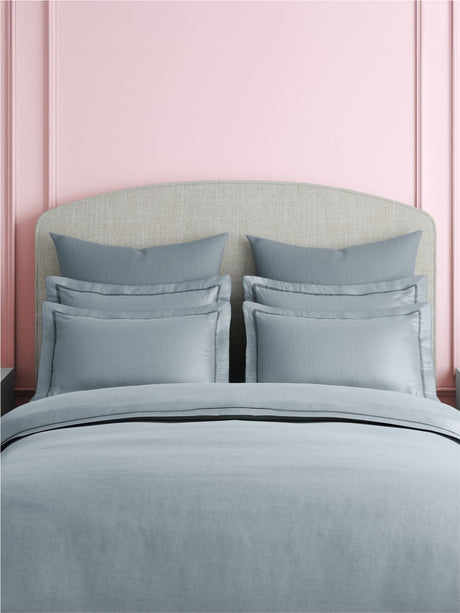 Premium Quality 100% Egyptian Cotton 1000 TC, Blue King Bedsheet with 4 Pillow Covers (Pearl Stitched), Infinity