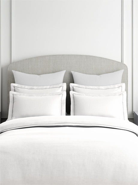 Emblem 100% Cotton 300 TC King Bedsheet with 4 Pillow Covers | Bright White Dyed Solid Bedsheet Set