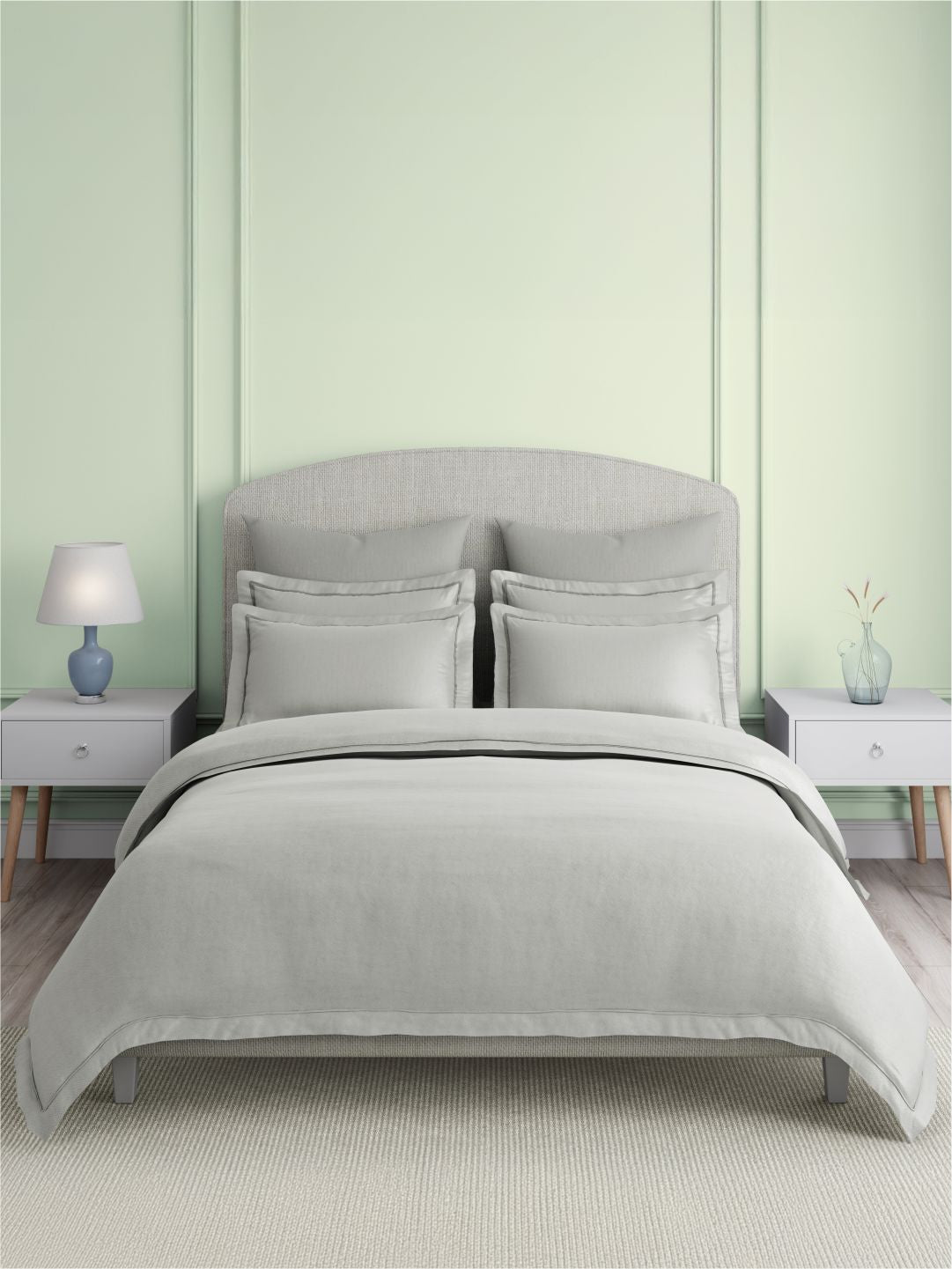 Natures Bamboo Cotton 180 TC King Bedsheet with 2 Pillow Covers | Grey  Solid Bedsheet Set