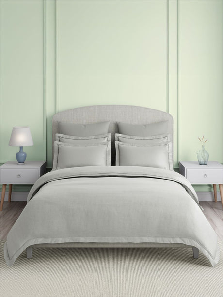 Natures Bamboo Cotton 180 TC King Bedsheet with 2 Pillow Covers | Grey  Solid Bedsheet Set