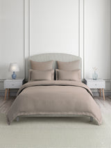 Emblem 100% Cotton 300 TC King Bedsheet with 2 Pillow Covers | Grey Stripes Bedsheet Set