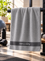 AeroDry 550 GSM 100% Cotton Reversible Sport Towel - Grey, 50 x 100 cm