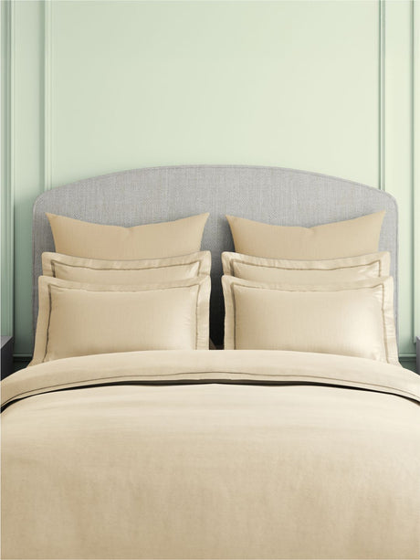 Natures Bamboo Cotton 180 TC King Bedsheet with 2 Pillow Covers | Cream Solid Bedsheet Set