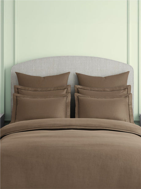 Natures Bamboo Cotton 180 TC King Bedsheet with 2 Pillow Covers | Brown Solid Bedsheet Set