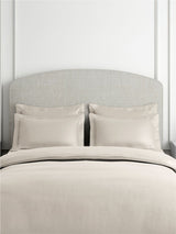Cotton Charm 100% Cotton 400 TC King Bedsheet with 4 Pillow Covers | Grey Dyed Solid Bedsheet Set