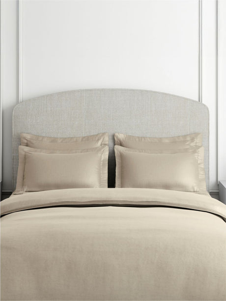 Cotton Charm 100% Cotton 400 TC King Bedsheet with 4 Pillow Covers | Cream Dyed Solid Bedsheet Set