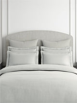 Emblem 100% Cotton 300 TC King Bedsheet with 4 Pillow Covers | Off-White Dyed Solid Bedsheet Set