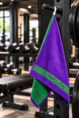 AeroDry 550 GSM 100% Cotton Reversible Sport Towel - Purple, 50 x 100 cm