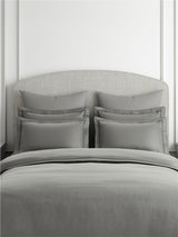 Emblem 100% Cotton 300 TC King Bedsheet with 4 Pillow Covers | Dark Grey Dyed Solid Bedsheet Set