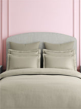 Premium Quality 100% Egyptian Cotton 1000 TC Grey King Bedsheet with 4 Pillow Covers (Pearl Stitched), Infinity