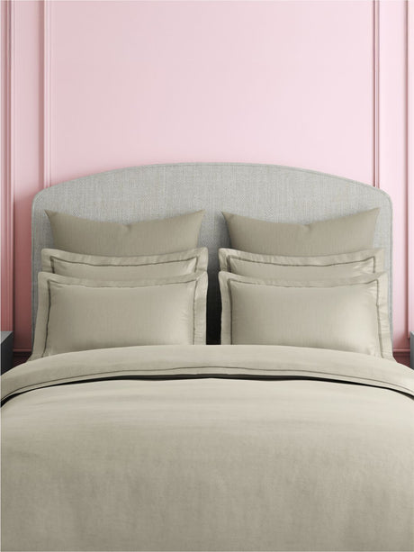 Premium Quality 100% Egyptian Cotton 1000 TC Grey King Bedsheet with 4 Pillow Covers (Pearl Stitched), Infinity