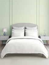 Natures Bamboo Cotton 180 TC King Bedsheet with 2 Pillow Covers | White Solid Bedsheet Set