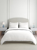 Cotton Charm 100% Cotton 400 TC King Bedsheet with 4 Pillow Covers | Off-White Dyed Solid Bedsheet Set