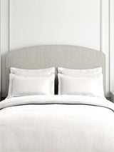 Cotton Charm 100% Cotton 400 TC King Bedsheet with 4 Pillow Covers | Off-White Dyed Solid Bedsheet Set