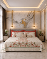 100% Cotton King Bedsheet Set, 600 TC Printed, Luxe Loom