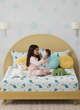 King Fitted Sheet Set for Kids, 100% Cotton 200 TC, Blue Dolphin Printed, Rock N Room