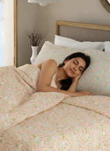 Valatia 100% Cotton 200 TC Double Bedsheet with 2 Pillow Covers - Pink Floral