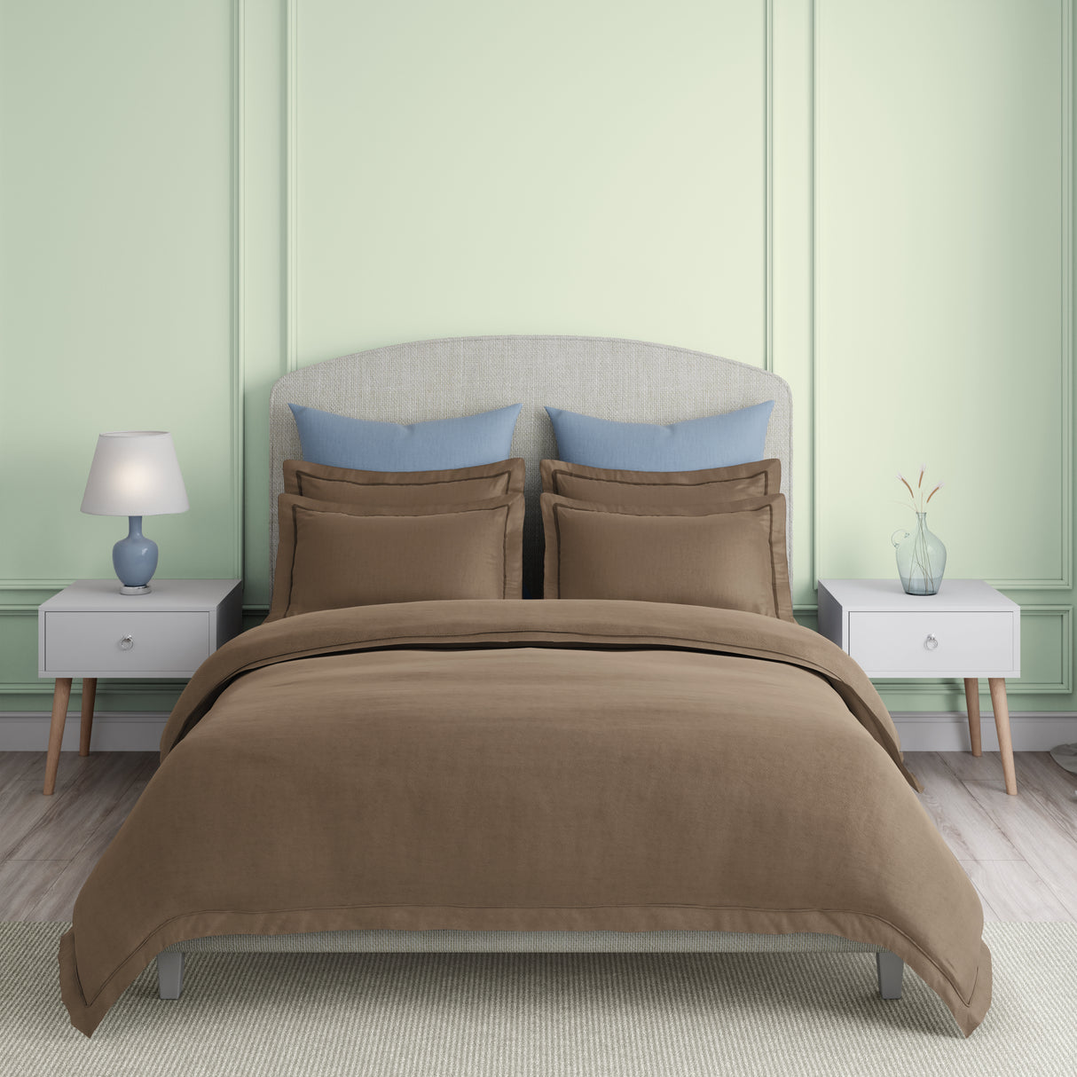 Natures Bamboo Cotton 180 TC King Bedsheet with 2 Pillow Covers | Solid Bedsheet Set